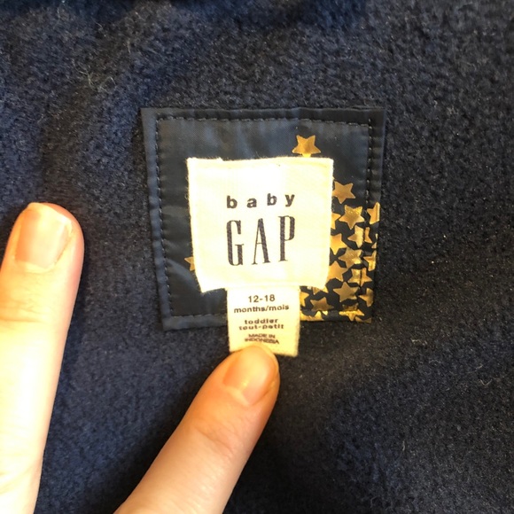 Blue/Gold Toddler Girls Gap Jacket. 12-18 months. - Picture 4 of 9